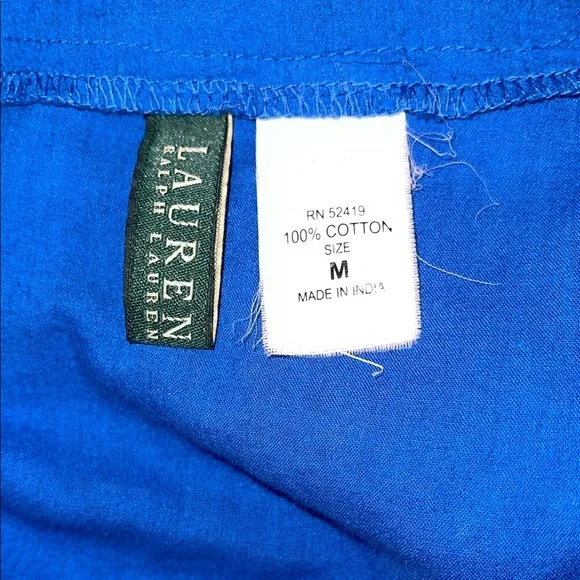 Lauren Ralph Lauren 100% Cotton Tunic Dress – Size M – Cobalt Blue - Picture 5 of 8